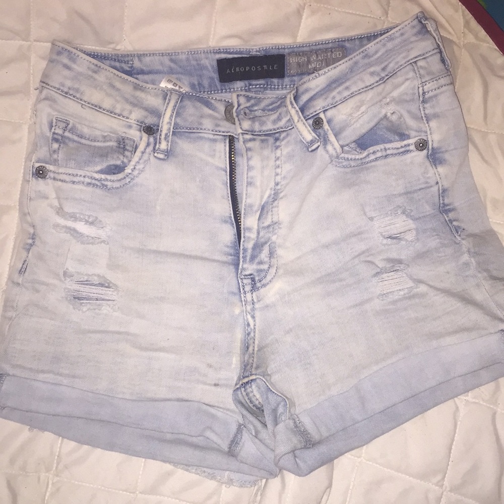 Aeropostale high-waisted ripped shorts.
